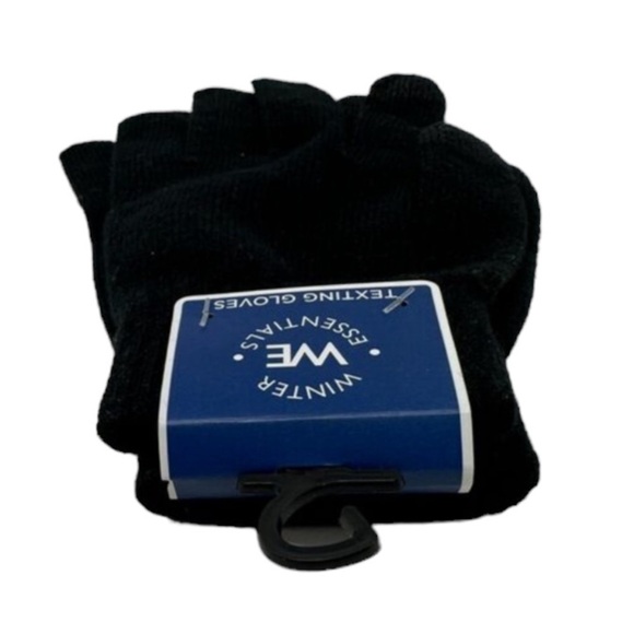 We Texting Touchscreen Gloves 2 Pair Warm Winter Stretchy Knit Black OS Unisex - Picture 7 of 16